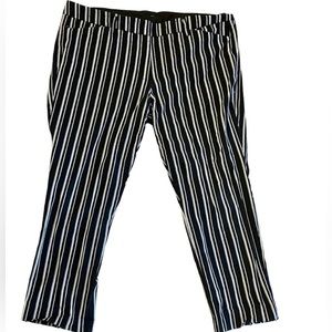 Striped Pants | Worthington Women’s Black and White Striped Ankle Pants